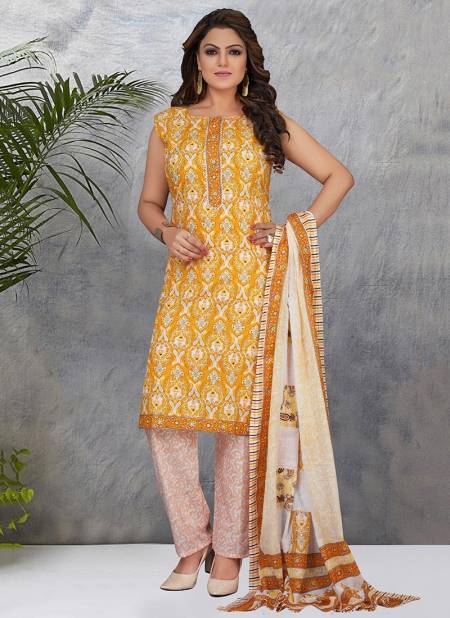 Yellow Colour Stylish Casual Wear Designer Printed Readymade Salwar Suit Collection N F C 551 YELLOW